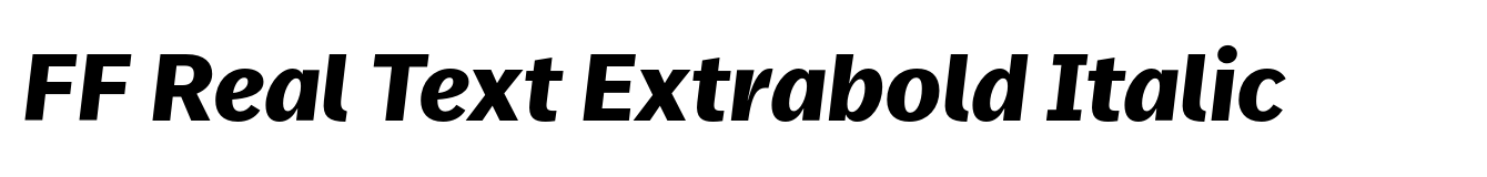 FF Real Text Extrabold Italic image